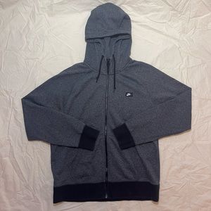 Nike AW77 Shoebox Full Zip Men’s Hoodie Heather Gray/Blk